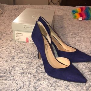 Sexy Blue Suede Heels 👠